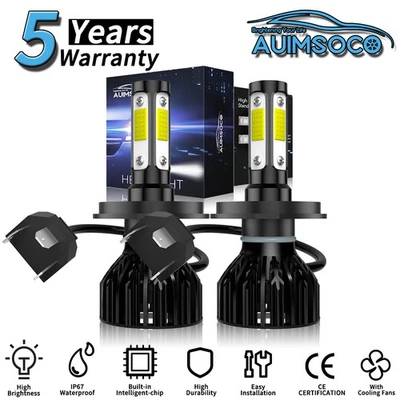 For Chevrolet LCF 4500HD 2017-2020 2x 9003/H4 LED Headlight KIT Bulbs Hi/Lo Beam - Image 1 of 4