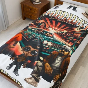 Homies Lowrider Streetwise Plüschdecke Luxus Chicano Style Art Graffiti - Bild 1 von 13