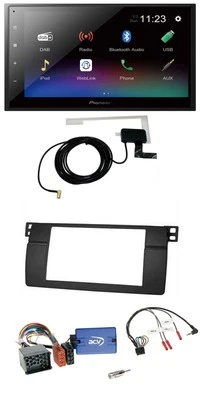 Pioneer DAB Lenkrad Bluetooth 2DIN USB Autoradio für BMW 3er E46 00-06 Profi - Bild 1 von 4