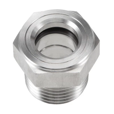 1/2 NPT Male Threaded Air Compressor Fittings for Machine Oil Sight Glass Steel - Image 1 of 4