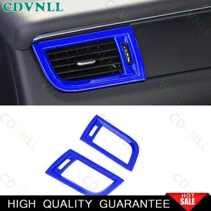 For Porsche Macan 2015-2018 Bright Blue Car Console L&R Air Outlet Vent Trim 2* - Foto 1 di 4