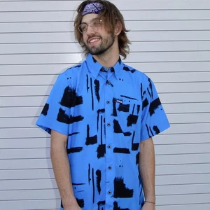 Neu Dixxon Flannel Company The Slater Party Hemd Gr. XL SS Blau Neu ohne Etikett - Bild 1 von 12
