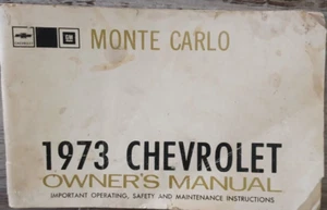 1973 Chevrolet Monte Carlo Owner's Manual - Picture 1 of 2