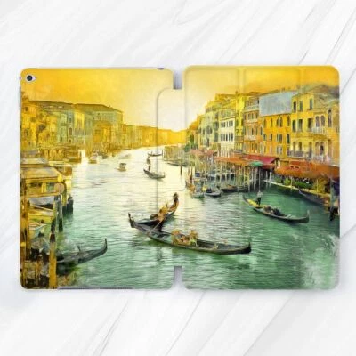 Vintage Italy Venice Street Case For iPad 10.2 Air 3 4 5 Pro 9.7 11 12.9 Mini - Image 1 of 4