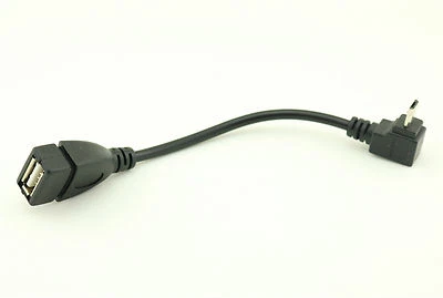 90° UP Angle OTG Micro USB B Male to USB 2.0 A Female Data Charge Adapter Cable - Image 1 of 4