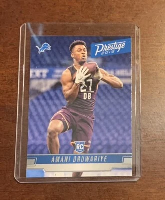 2019 Panini Prestige Rookie Amani Oruwariye RC #214 Detroit Lions - Image 1 of 2