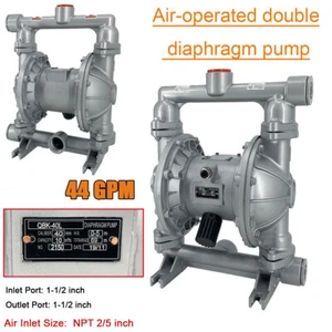 44GPM  Air-Operated Double Diaphragm Pump 1-1/2" Inlet & Outlet Petroleum Fluids - Picture 1 of 12