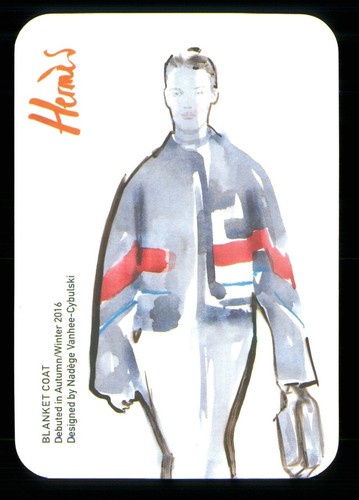HERMÈS 1 x Fashion card Hermes Blanket Coat 2016 FC2
