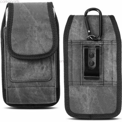 Vertical Cell Phone Belt Clip Pouch Holster Waist Bag Card Slots Case Cover - Image 1 of 4