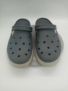Crocs Citilane Med. Gray/Cream Slip On Boat Water Shoes M Sz 9/ W Sz 11 - Picture 1 of 8