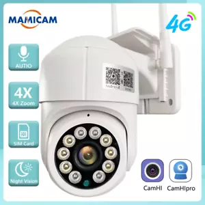 5MP Wireless with 4G SIM Card Camera Outdoor PTZ Wifi Camera CCTV With Night Vis - Picture 1 of 20