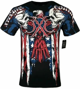 Xtreme Couture Affliction Men's T-Shirt COUTURE PATRIOT Black Biker S-5XL - Picture 1 of 9