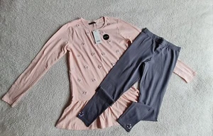 Girls Pretty 2 Piece Outfit/Set Long Top & Leggings Age 13-14 Yrs Brand New WL - Picture 1 of 15