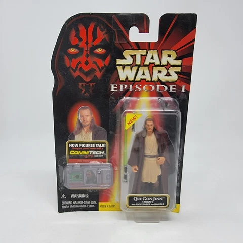 Star Wars Episode 1 Qui-Gon Jinn Naboo Lightsaber Handle 1999 Action Figure Cover