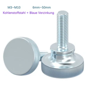 Blau verzinkte Rändelschrauben aus 4.8 Kohlenstoffstahl DIN464 M3 M4 M5 M6 ~ M10 - Picture 1 of 66