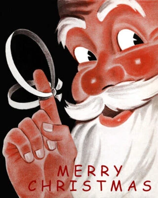 PÓSTER REPRO VINTAGE FELIZ NOCHE DE NAVIDAD SANTA CLAUS SAN NICHOLAS Foto 1 de 3