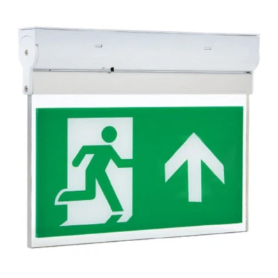 HISPEC 3W LED Emergency Exit Sign Light, Hanging Emergency Fire Exit Left/Right Up/Down