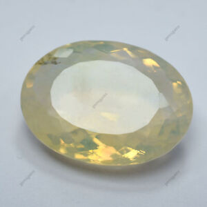 Natural Yellow Opal Oval Cut AA+ CERTIFIED Gemstone Wonderful 58.15 Ct Ethiopian