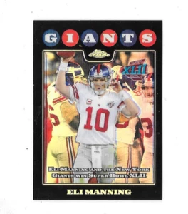 2008 Topps Chrome Eli Manning BLACK REFRACTOR - Picture 1 of 1