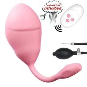 Anal Butt Plug Inflatable Vibrator Clit G-spot Massager Sex Toy For Women Men - Picture 1 of 9