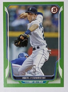 2014 Bowman Nick Franklin green /150 parallel #195 Mariners - Picture 1 of 2