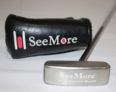 SeeMore PVD CLASSIC SERIES PURE CENTER BLADE PUTTER RH STEEL SHAFT 35" Free Ship - Image 1 of 4