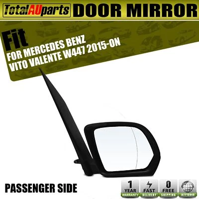 Right Textured Black Manual Door Mirror for Mercedes Benz Vito W447 08/2015-2024 - image 1 of 4