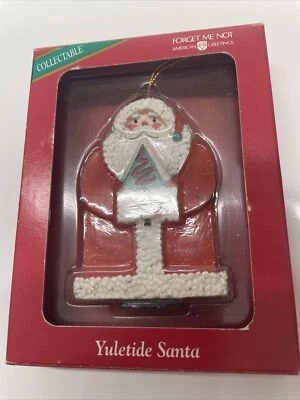 Forget Me Not American Greetings Santa Ornamento Navidad Santa De Colección Nuevo de Lote Antiguo Árbol Foto 1 de 4