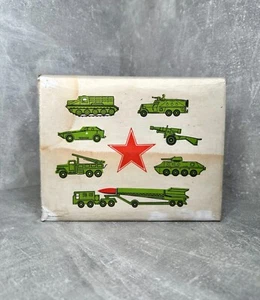 Vintage Blechspielzeug Militärfahrzeuge Antiq Sowjetische Armee Kanone Panzer Raketen HERKUNFT - Bild 1 von 14