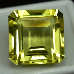 Natural 25.35 Ct AAA Top Luster Yellow Topaz Square Cut Gemstone GIE Certified - Picture 1 of 6