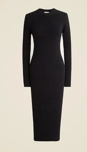 J.CREW ABITO MAGLIONE A COSTINE COLORE NERO, Taglia SMALL NUOVO SENZA ETICHETTE - Foto 1 di 19