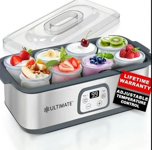 Probiotic Yogurt Maker - Adjustable Temp, Live Cultures, Lifetime Warranty - Picture 1 of 8