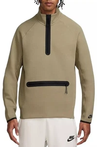 Nike Men's Sportswear Tech Fleece 1/2 Zip Sweatshirt Size L tan - Picture 1 of 5