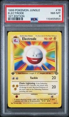 1999 Pokemon Jungle - Electrode 18/64 - 1st Edition - PSA 8 - Image 1 of 2