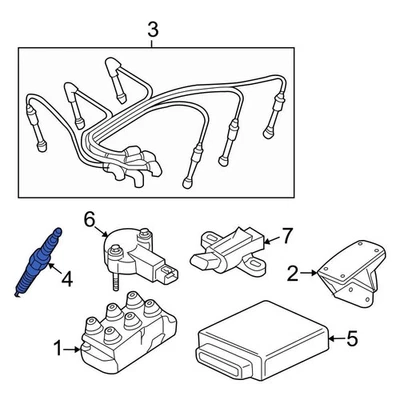 For Ford Explorer Sport 2001-2003 Ford AGSF22FMX Spark Plug - Imagem 1 de 4