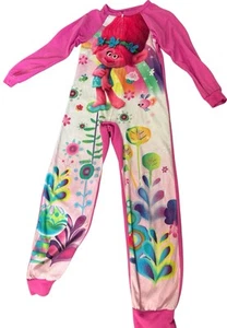 DreamWorks Trolls Girls Sleeper One-piece Footless Pajamas Size 10/12 - Picture 1 of 5
