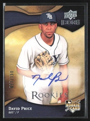 David Price 2009 Upper Deck Icons RC Auto /150 #153 Tampa Bay Rays - Изображение 1 из 2