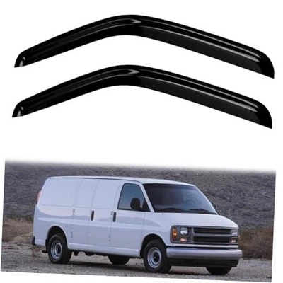 2 piezas viseras de ventana protectores de lluvia para GMC Savana Chevy Express 1500 25000 3500  Foto 1 de 4