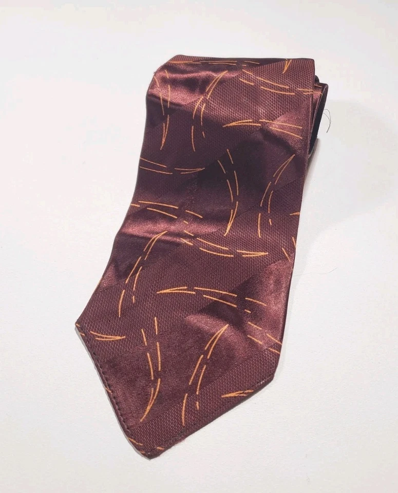 RARA Corbata Ultra De Colección 44.5" 20s 30s 40s Sin Forro Interior Abstracta Hecha a Mano EE. UU. Foto 1 de 4