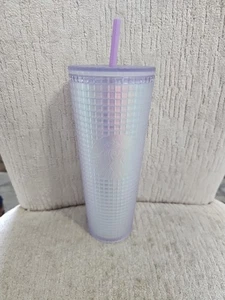 Bicchiere Venti gioiello iridescente Starbucks 2022 nuovo con etichette con cannuccia 24 once / 710 ml - Foto 1 di 5