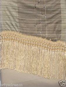 New Elegant Curtain / Drape Set + Valance + Backing + Tie Backs "Angela" BEIGE - Picture 1 of 3