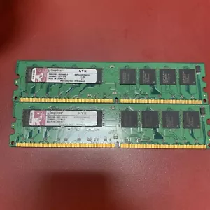 2x 1gb Kingston PC2-4200 1 GB DIMM 533 MHz DDR2 SDRAM Memory KVR533D2N4/1G - Picture 1 of 1