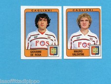 PANINI CALCIATORI 1984/85 -FIGURINA n.341- DE ROSA+VALENTINI - CAGLIARI -Rec
