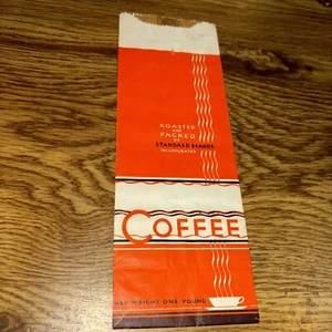 Paquete de bolsa de café vintage de 1930 COFFEE, Standard Brands Inc. NY - Imagen 1 de 2