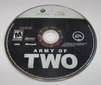 Xbox 360 Army of Two Game Disc Protective case included - Image 1 of 2