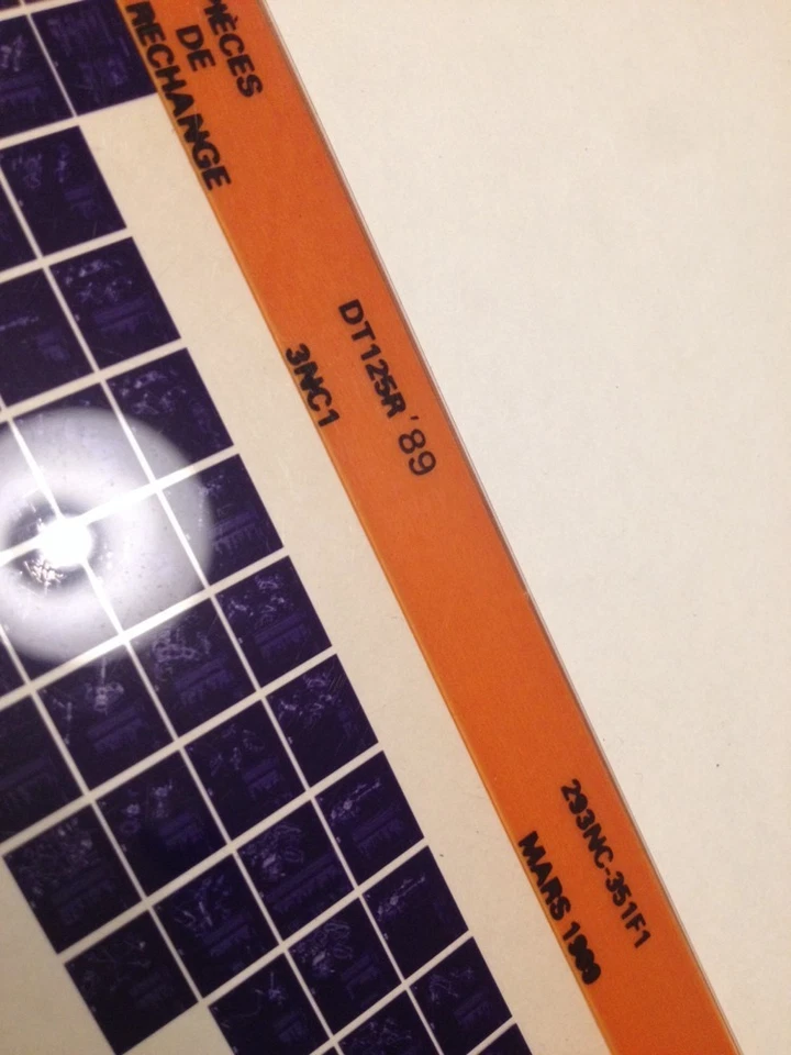 Yamaha DT125R DTR DT 125 R 89 Micro Ficha Lista De Piezas Catálogo Microficha - Imagen 1 de 1