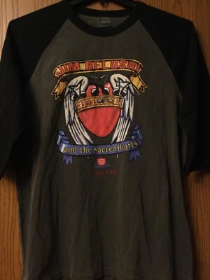 Jim Belushi And The Sacred Hearts - Gray Shirt With Black 3/4 Sleeves & Trim - M - Image 1 of 3