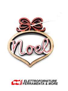 Decorazione Natalizia Legno Da Appendere 6 cm Natale Albero Palla Natività - Imagen 1 de 1