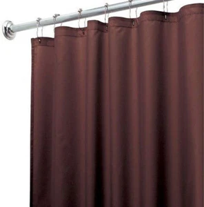 Chocolate Magnetized Shower Curtain Liner Mildew Resistant Rustproof Grommets - Picture 1 of 1
