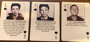 RARE 2003 STARZ BEHIND BARZ FRANK SINATRA, AL PACINO, STEVE MCQUEEN MUG SHOTS